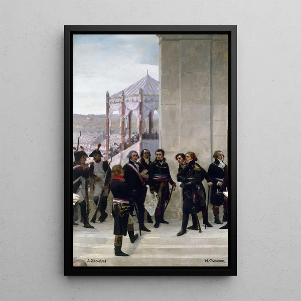 Tag der Föderation 1790 La Convention 1792 - Henri Gervex — gerahmtes Bild an der Wand