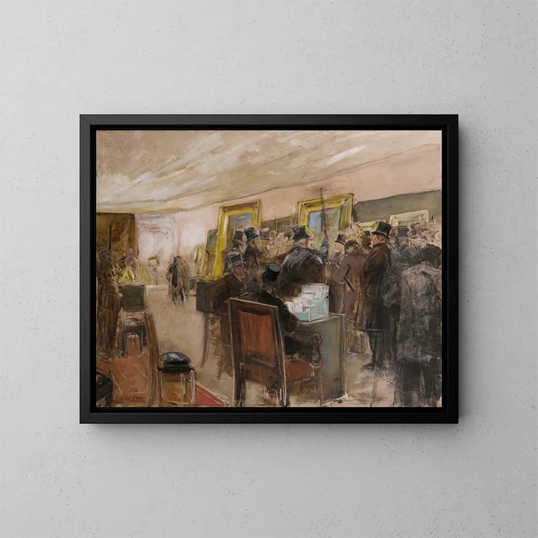 Französische Studie für eine Sitzung der Malerjury - Henri Gervex — gerahmtes Bild an der Wand