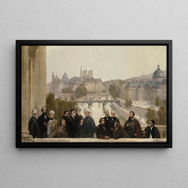 Le panorama du siècle, Dupré, Rousseau, Isabey, Millet - Henri Gervex — gerahmtes Bild an der Wand