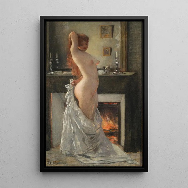 Parisina à sa toilette - Henri Gervex — gerahmtes Bild an der Wand