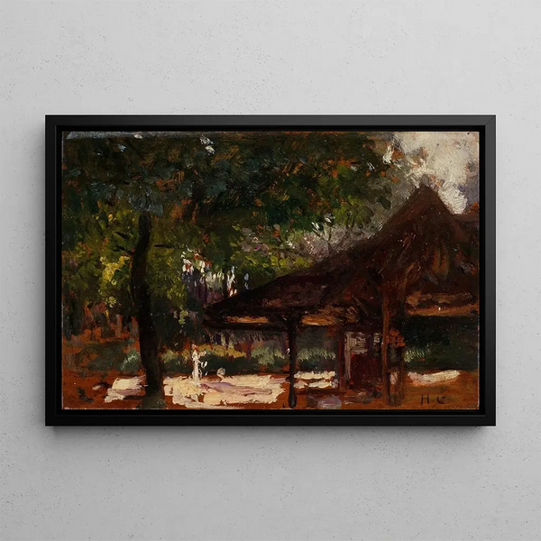 Studie für den Kreis der Insel Puteaux - Henri Gervex — gerahmtes Bild an der Wand