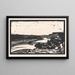 Landschaft mit gewundener Fluss - Henri Jonas — gerahmtes Bild an der Wand