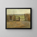Die Tür des Bauernhofs - Henri Le Sidaner — gerahmtes Bild an der Wand