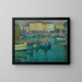 Die Boote in La Rochelle - Henri Le Sidaner — gerahmtes Bild an der Wand