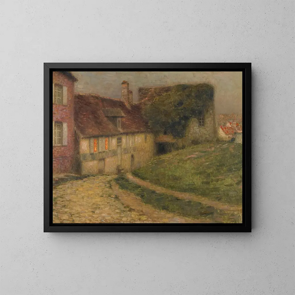 Alte Häuser - Henri Le Sidaner — gerahmtes Bild an der Wand