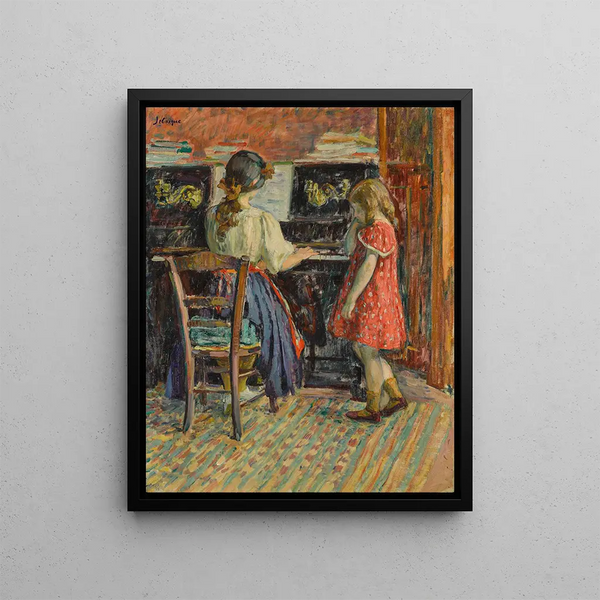 Henri Lebasque - La leon de piano Marthe et Nono.webp