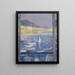 Villefranche-sur-Mer, offene Fensteransicht auf den Hafen - Henri Lebasque — gerahmtes Bild an der Wand