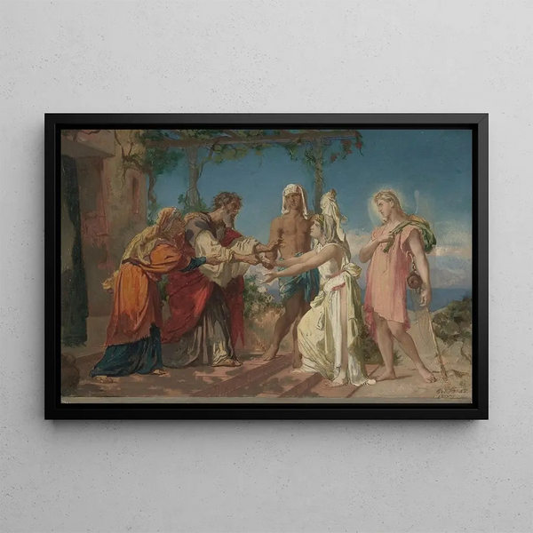 Henri Lehmann - Tobias Brings His Bride Sarah to the House of His Father Tobit.webp