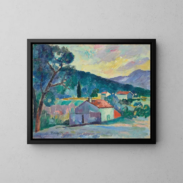 Le Mas de Saint-Tropez - Henri Manguin — gerahmtes Bild an der Wand