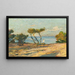 Küstenlinie mit Kiefern - Henri Martin — gerahmtes Bild an der Wand