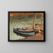 Blumenstrauß aus Gänseblümchen und Boote im Hafen - Henri Martin — gerahmtes Bild an der Wand