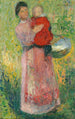 Frau, die ein Kind in Rot in den Armen hält - Henri Martin — Ansicht des Kunstwerks