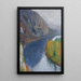 Le Lot am Fuße der Klippen von Saint-Cirq-Lapopie - Henri Martin — gerahmtes Bild an der Wand