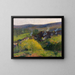 Les Chaumières au soir - Henri Martin — gerahmtes Bild an der Wand
