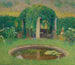 Kleines Gemälde des kleinen Beckens in der Nähe des Süd-Gewächshauses von Marquayrol, Gärten des Künstlers - Henri Martin — Ansicht des Kunstwerks