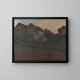 Dämmerung im Tal - Henri Martin — gerahmtes Bild an der Wand