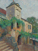 Ansicht eines Bauernhofs mit Taubenschlag - Henri Martin — Ansicht des Kunstwerks