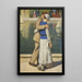 Ein Paar, das entlang des Luxembourg-Beckens spaziert - Henri Martin — gerahmtes Bild an der Wand
