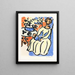 Marie-José in gelber Robe - Henri Matisse — gerahmtes Bild an der Wand