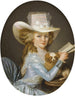 Portrait einer jungen Frau mit ihrem Hund - Henri Nicolas van Gorp — Ansicht des Kunstwerks