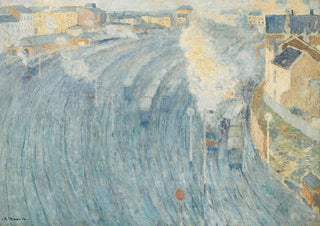 Henri Ottmann - Gare Du Luxembourg Dans La Brume Du Matin.webp