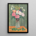 Blumen in einer Vase - Henri Rousseau — gerahmtes Bild an der Wand