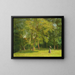 Elegantes Gemälde im Park - Henri Stanislas Rouart — gerahmtes Bild an der Wand
