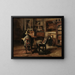 Das Atelier von Ferdinand De Braekeleer I, Vater des Malers - Henri de Braekeleer — gerahmtes Bild an der Wand