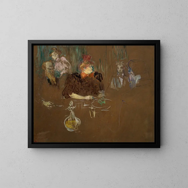 À la table de Monsieur et Madame Natanson - Henri de Toulouse-Lautrec — gerahmtes Bild an der Wand