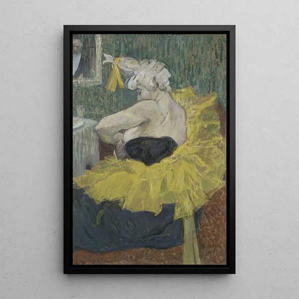Der Clown Cha-U-Kao - Henri de Toulouse-Lautrec — gerahmtes Bild an der Wand