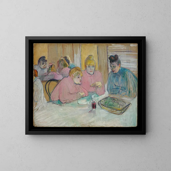 Die Damen im Esszimmer - Henri de Toulouse-Lautrec — gerahmtes Bild an der Wand