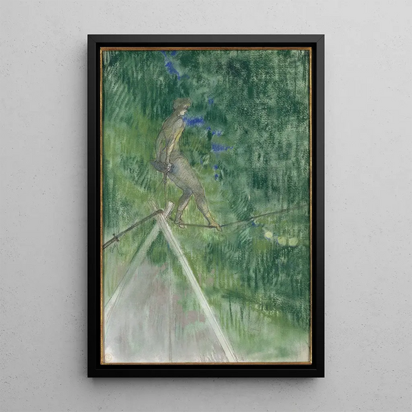 Die Seiltänzerin - Henri de Toulouse-Lautrec — gerahmtes Bild an der Wand