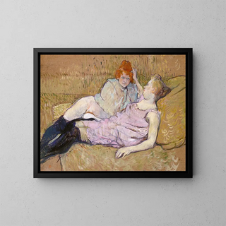 Le Canapé - Henri de Toulouse-Lautrec — gerahmtes Bild an der Wand