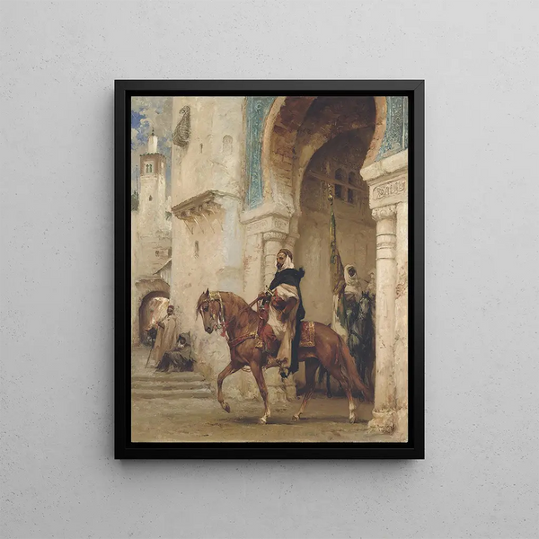 Henri milien Rousseau - Horseman Leaving A Palace.webp