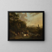 Landschaft mit Bergen und Hirten - Henricus Josephus Antonissen — gerahmtes Bild an der Wand