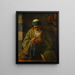 Mann beim Nähen - Henriette Browne — gerahmtes Bild an der Wand