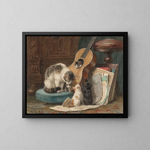 Die Musiker - Henriette Ronner-Knip — gerahmtes Bild an der Wand