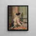 Warten - Henriette Ronner-Knip — gerahmtes Bild an der Wand