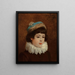 Portrait einer jungen Frau - Henry Bacon — gerahmtes Bild an der Wand