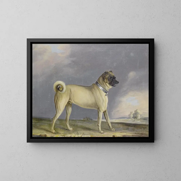 Ein Mops-Hund - Henry Bernard Chalon — gerahmtes Bild an der Wand