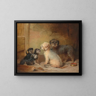 Die Familie Dandie Dinmont - Henry Calvert — gerahmtes Bild an der Wand
