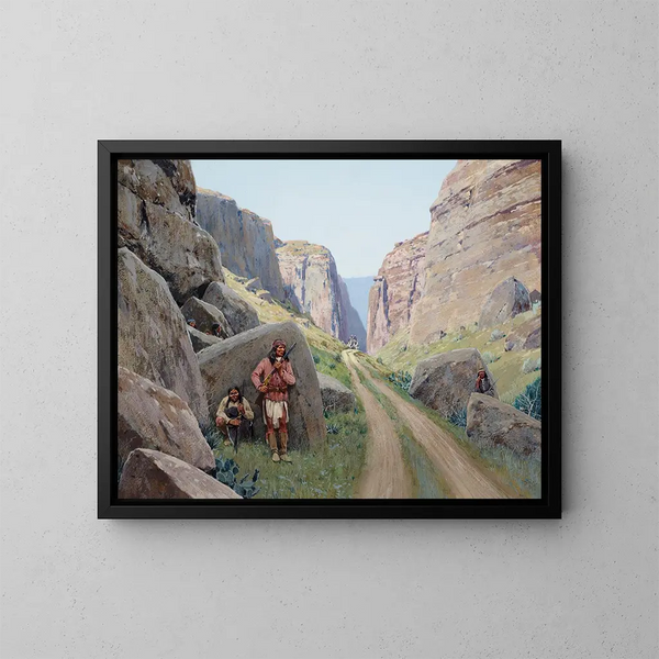 L'Ambuscade - Henry Farny — gerahmtes Bild an der Wand