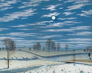 Winterlandschaft bei Mondschein - Henry Farrer — Ansicht des Kunstwerks