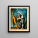 Skizze für den Schwur auf die weibliche Figur Rütli auf der Rückseite - Henry Fuseli — gerahmtes Bild an der Wand