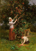 Im Obstgarten, Couen, Frankreich - Henry George Todd — Ansicht des Kunstwerks