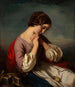 Mädchen mit einem toten Vogel - Henri Guillaume Schlesinger — Ansicht des Kunstwerks