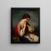 Mädchen mit einem toten Vogel - Henri Guillaume Schlesinger — gerahmtes Bild an der Wand