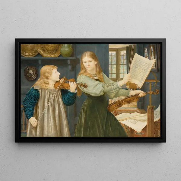 Henry James Holiday - The Duet Portraits of Alexandra daughter of Rev G Kitchin and Winifrid daughter of the painter.webp
