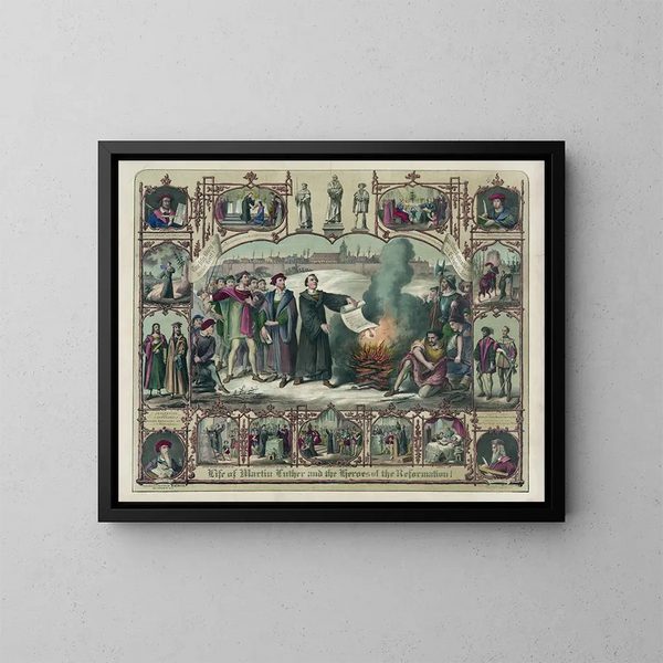 Das Leben von Martin Luther und den Helden der Reformation - Henry Jerome Schile — gerahmtes Bild an der Wand