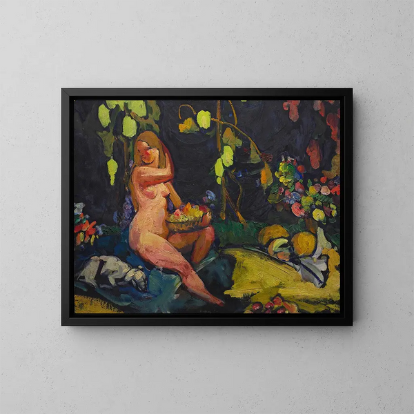 Nackt - Henry Keller — gerahmtes Bild an der Wand
